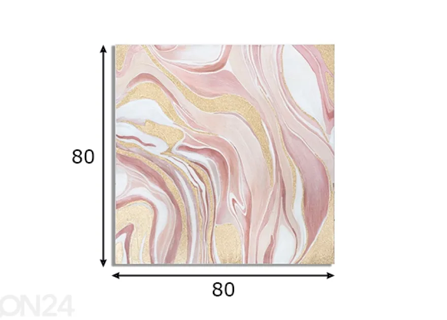Taulu Pinkly 80x80 cm