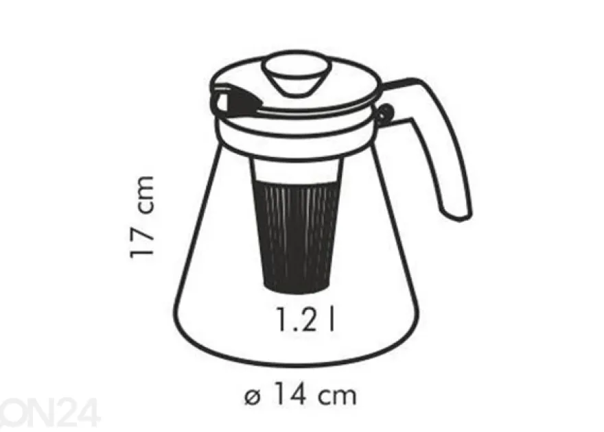 Teekannu siivilällä Tescoma Teo 1,25 L