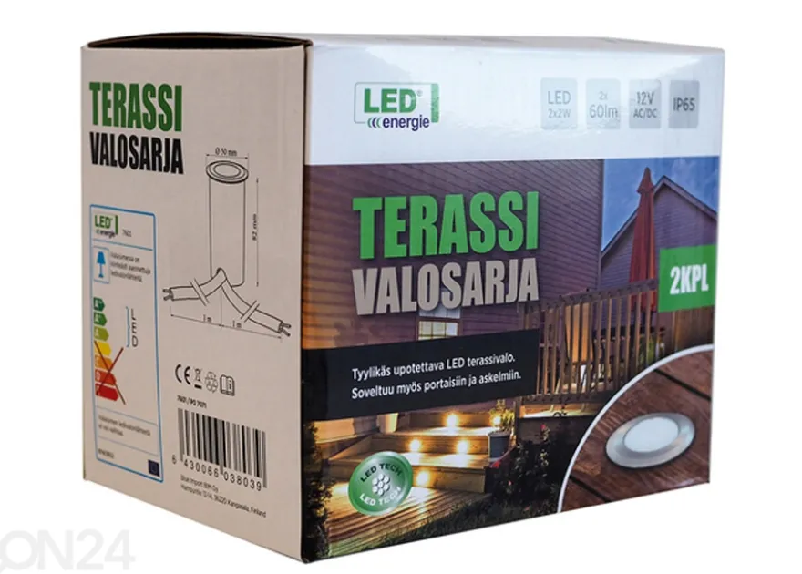 Terassivalot 2 kpl LED