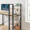Tietokonepöytä hyllyllä