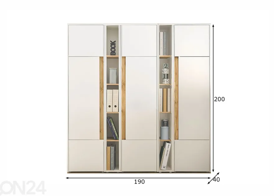 Toimistokaappi City 190 cm