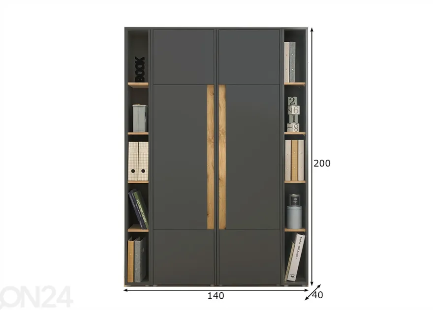 Toimistokaappi City 140 cm