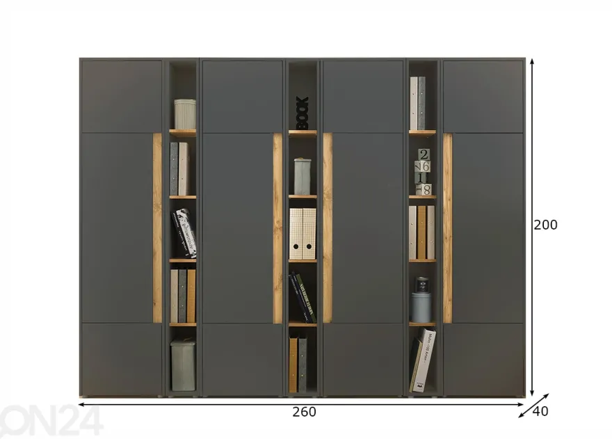 Toimistokaappi City 260 cm