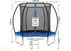 Trampoliini turvaverkolla 2,44 m