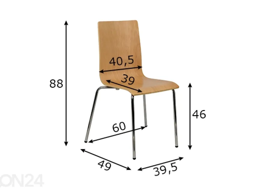Tuolit 4 kpl