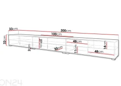TV-taso Alma 300 cm + LED