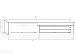 TV-taso Bally 190 cm