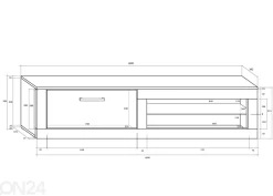 TV-taso Bally 160 cm