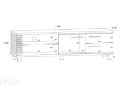 TV-taso Bandon 160 cm