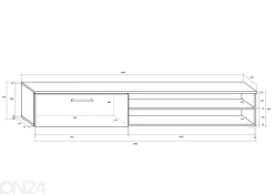 TV-taso Bantry 190 cm