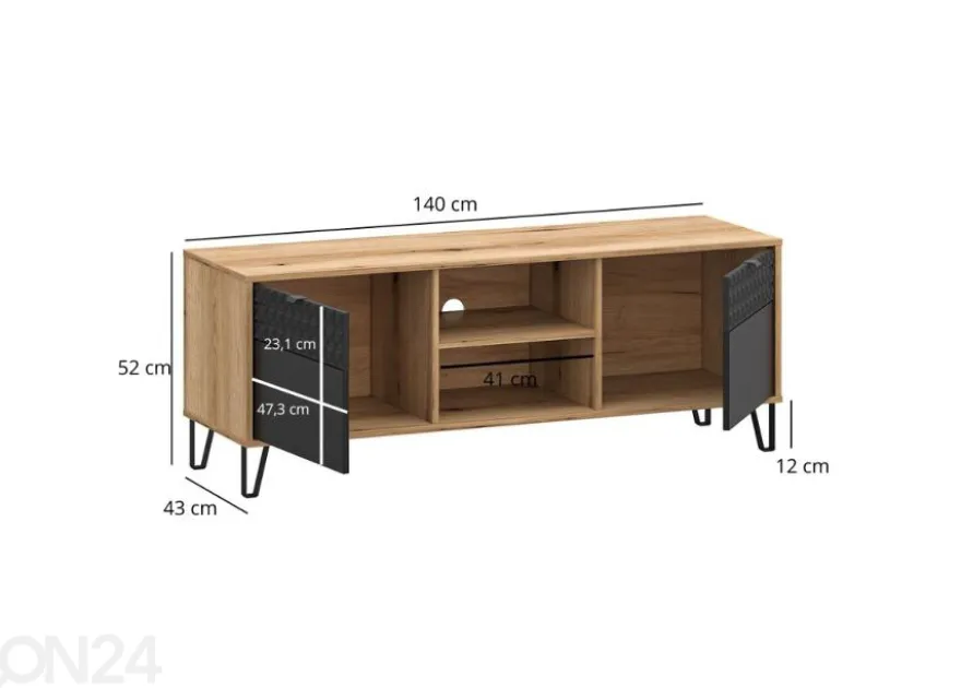 TV-taso Bellano 140 cm