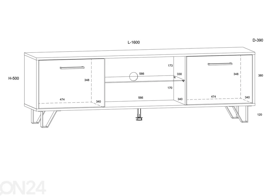 TV-taso Bos2 160 cm
