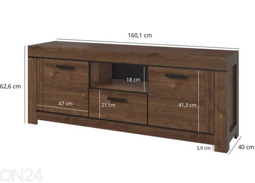 TV-taso Brass 160 cm