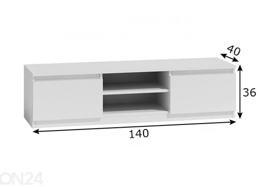 TV-taso Brooklyn 140 cm