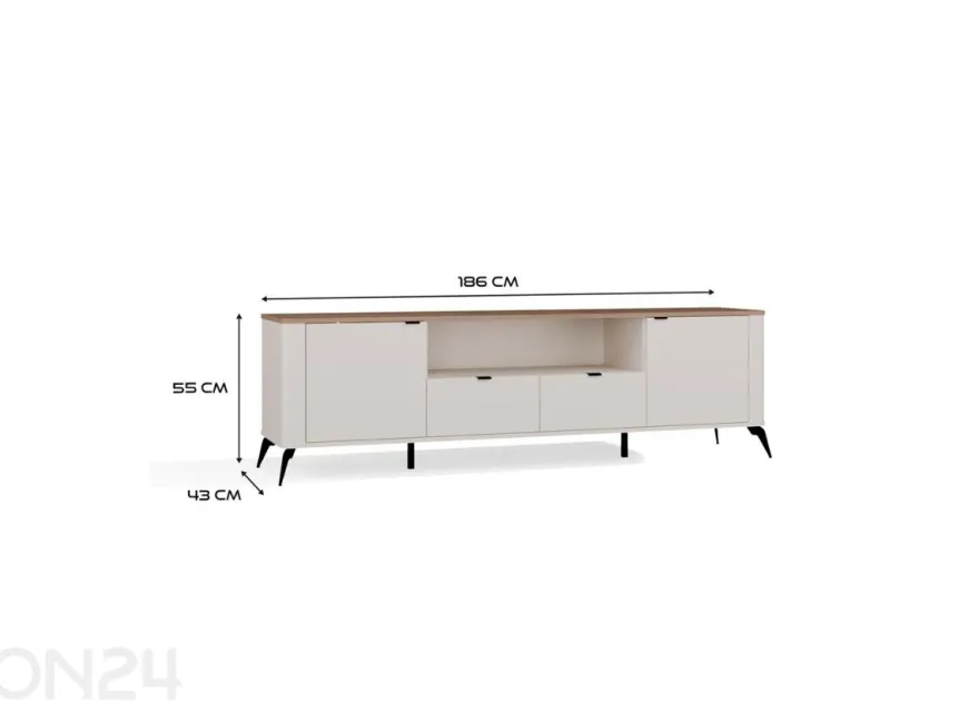 TV-taso Castello 186 cm