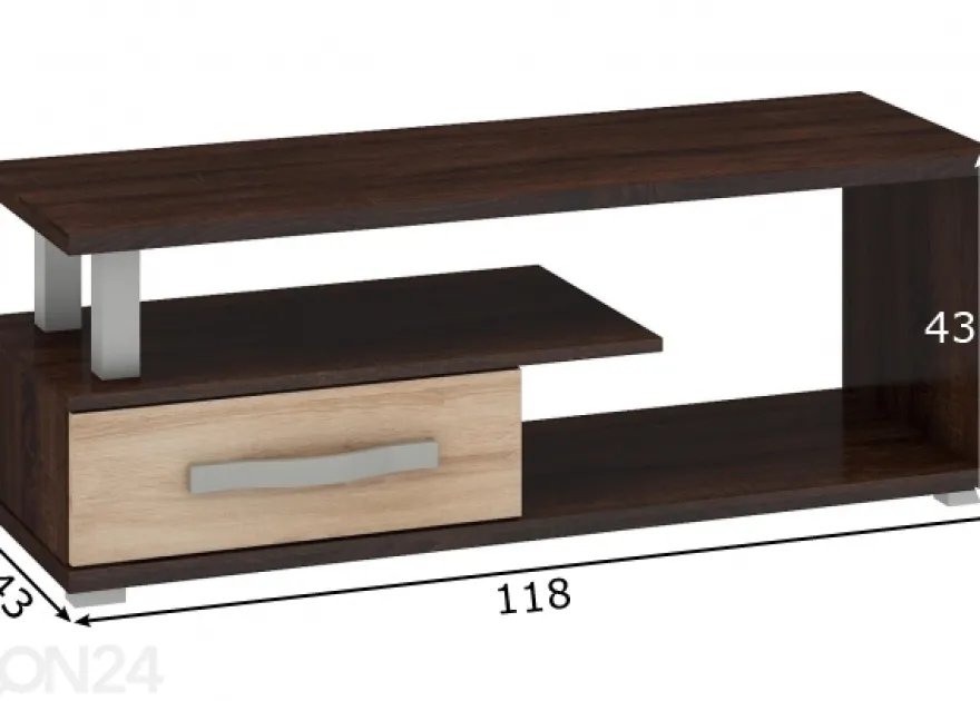 TV-taso Cloghroe 118 cm