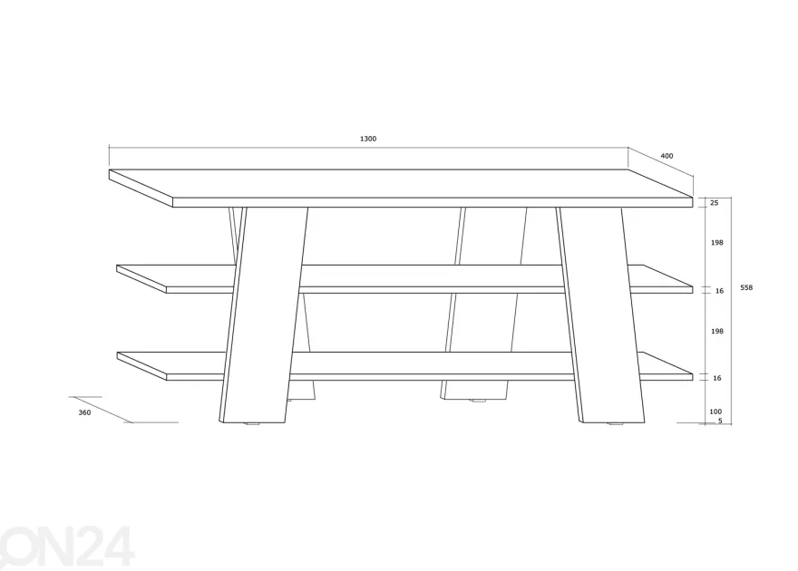TV-taso Clonakilty 130 cm
