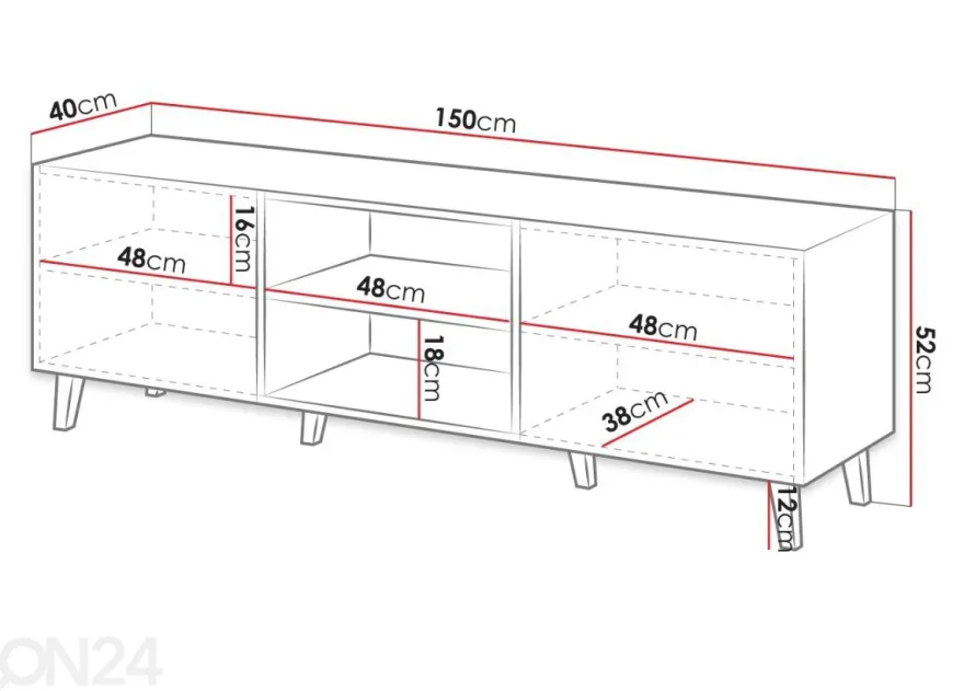 TV-taso 150 cm