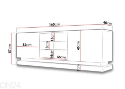 TV-taso 160 cm + LED