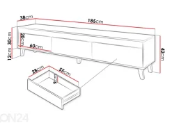 TV-taso East 185 cm