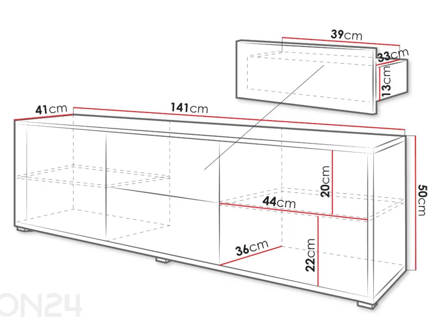 TV-taso Gesita, 141 cm