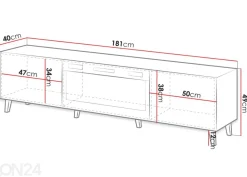 TV-taso Granada 181 cm sähkötakalla