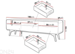 TV-taso Helion 180 cm