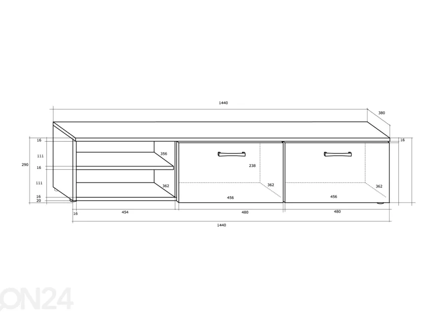 TV-taso Jameson 144 cm
