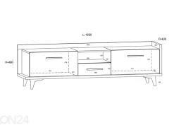 TV-taso Kinsale 165 cm