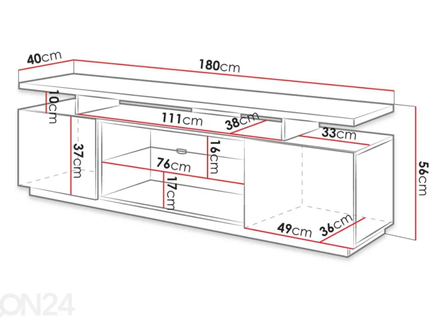 TV-taso + LED