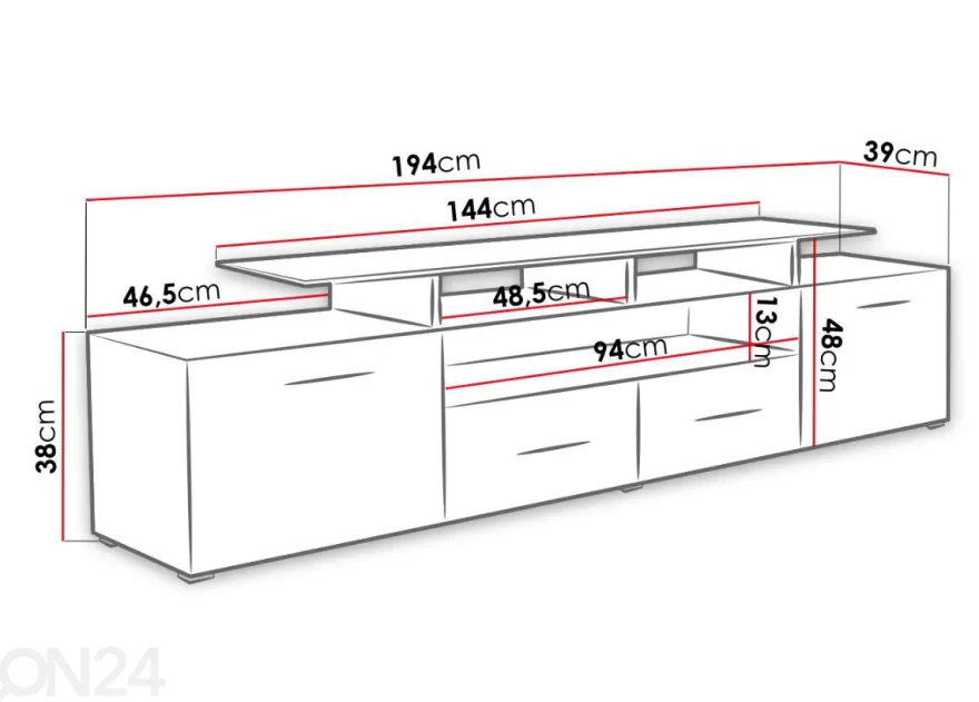 TV-taso + LED