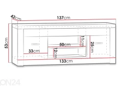 TV-taso + LED-valaistus