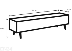 TV-taso Lemvig 140 cm