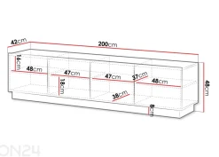 TV-taso Liverti 200 cm