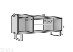 TV-taso Lorello 135 cm