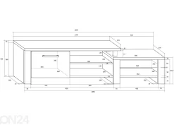 TV-taso Macroom 160 cm