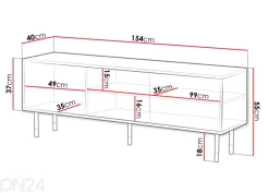 TV-taso Moidela 154 cm