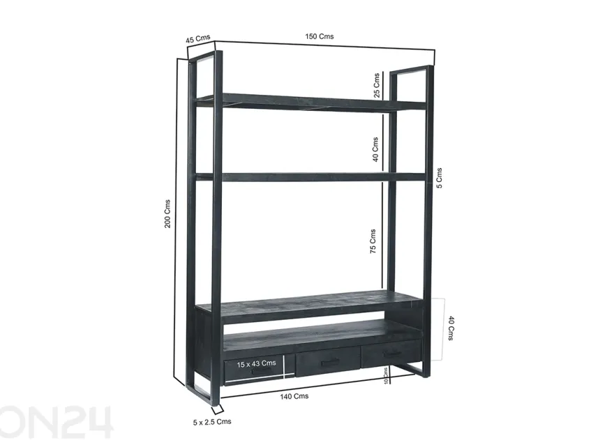 TV-taso Norris 150 cm