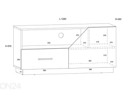 TV-taso Pax 120 cm