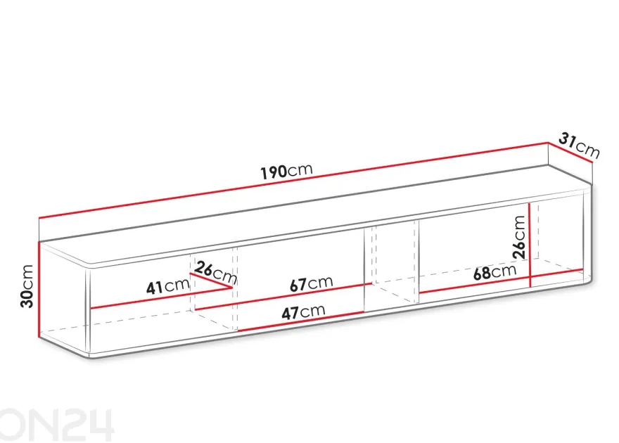 TV-taso Philippe 190 cm