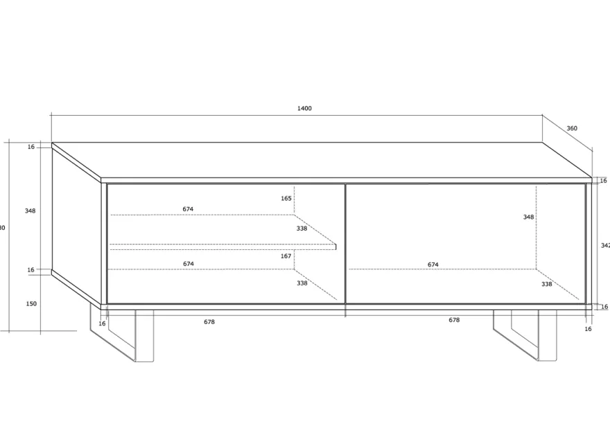 TV-taso Rossca 140 cm