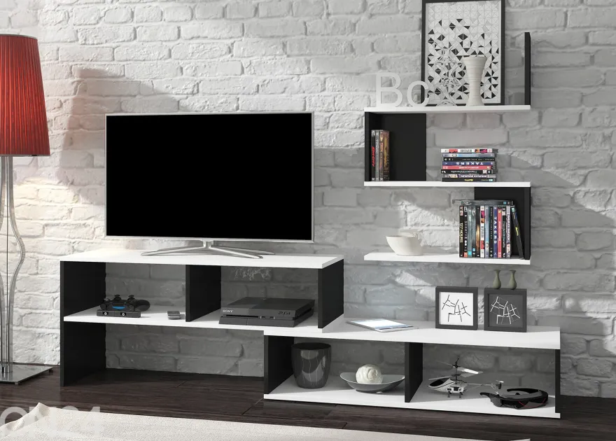 TV-taso + seinähylly 185 cm
