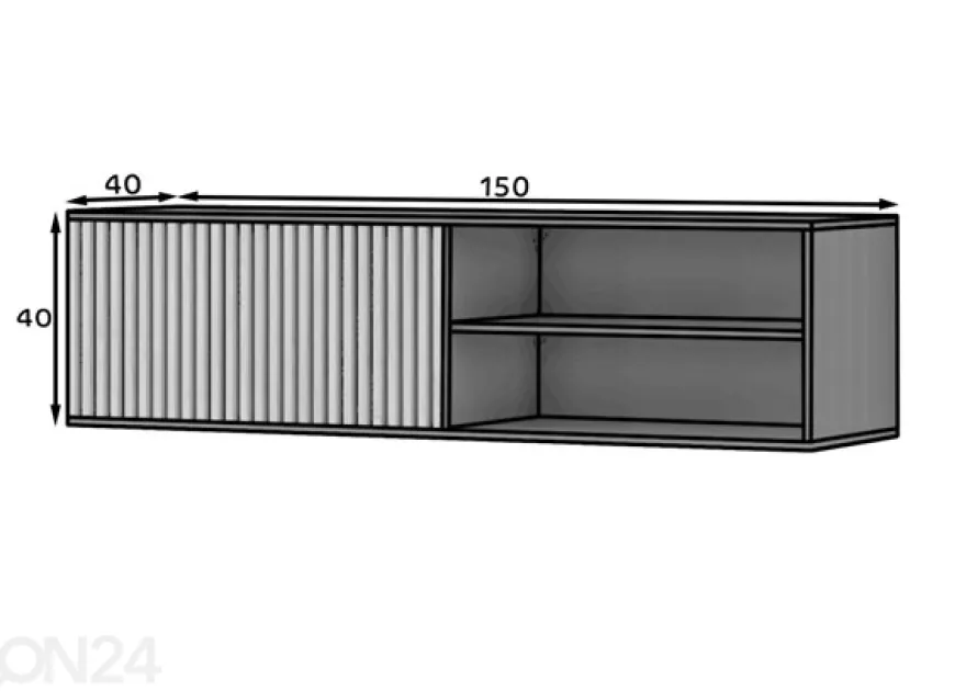TV-taso seinälle 150 cm