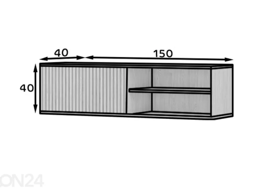 TV-taso seinälle 150 cm