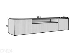 TV-taso seinälle Labin I 200 cm