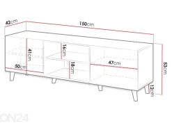 TV-taso Vamos Grey 150 cm