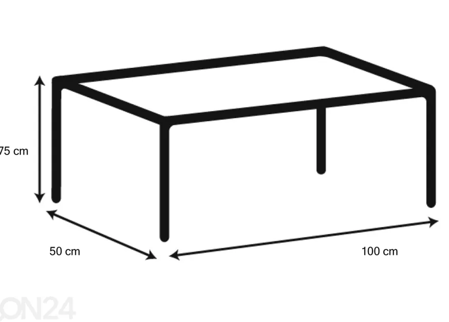 Työpöytä Concord 50x100 cm