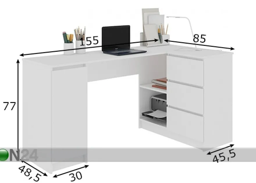 Työpöytä Corner R