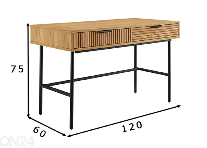 Työpöytä Lyon 60x120 cm