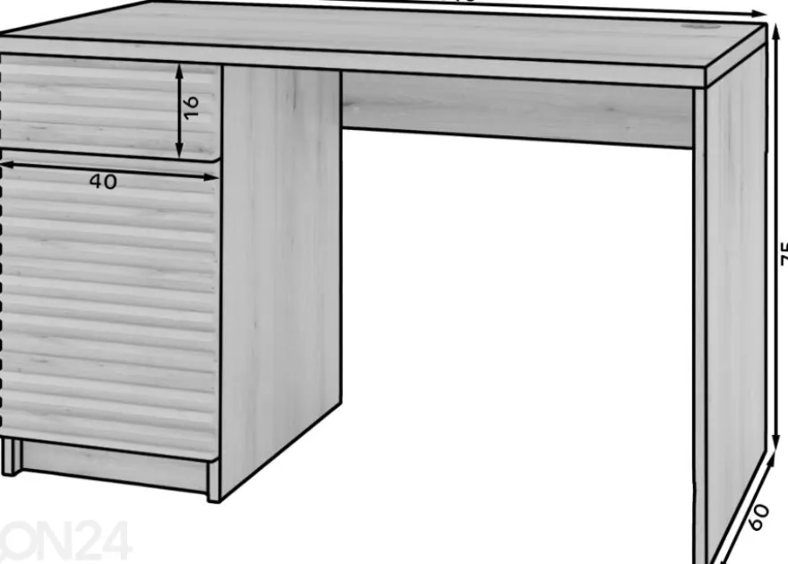 Työpöytä Ruse 140 cm